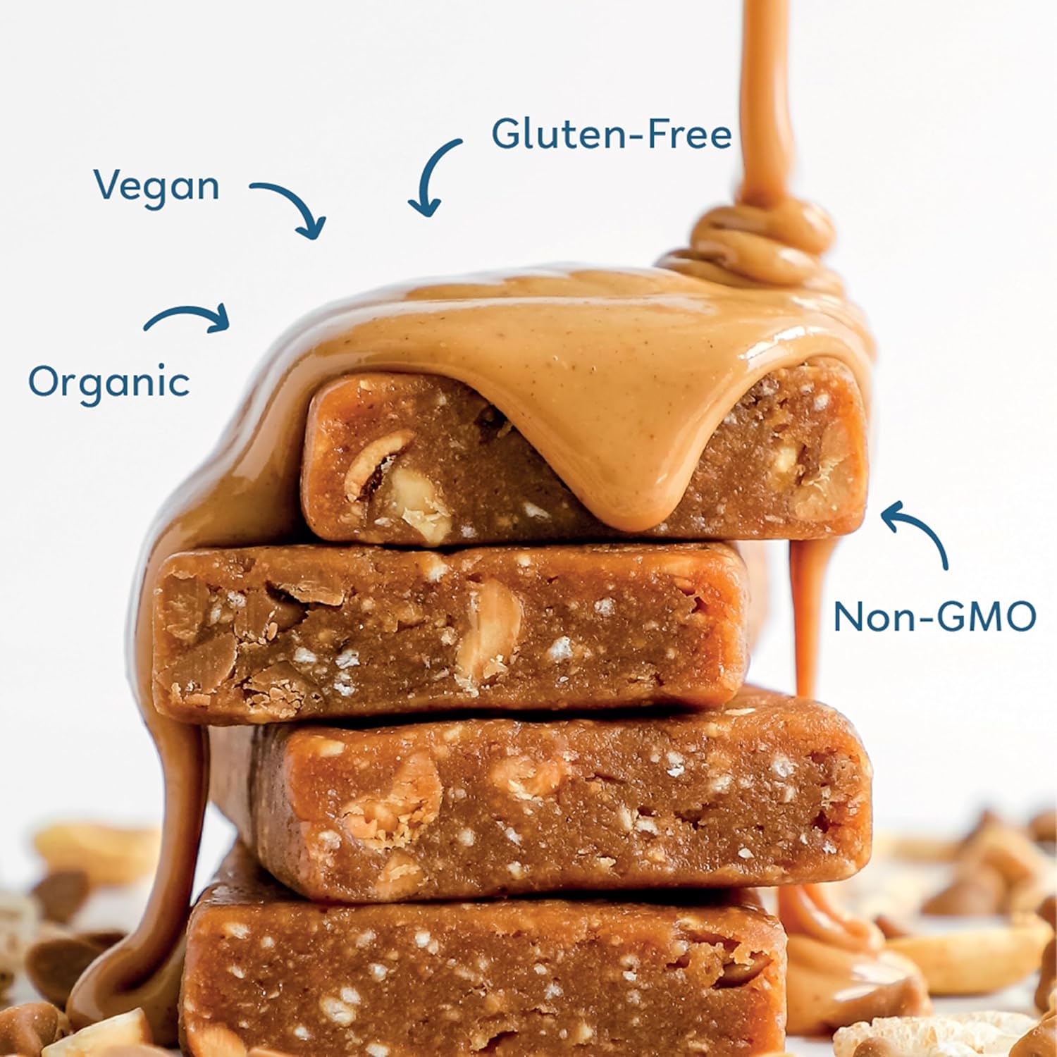 Organic Vegan Protein Bars - Peanut Butter (2.3 oz, 12 Pack) by GoMacro