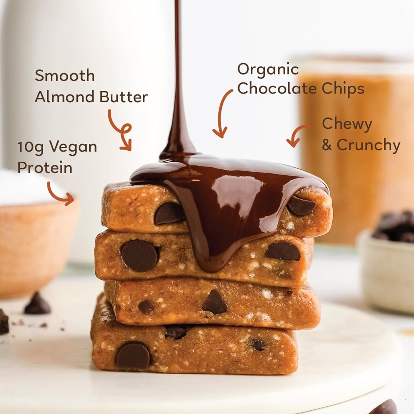 Organic Vegan Protein Bars - Salted Caramel + Chocolate Chips (12 Pack, 2.3 Ounce Bars) by GoMacro