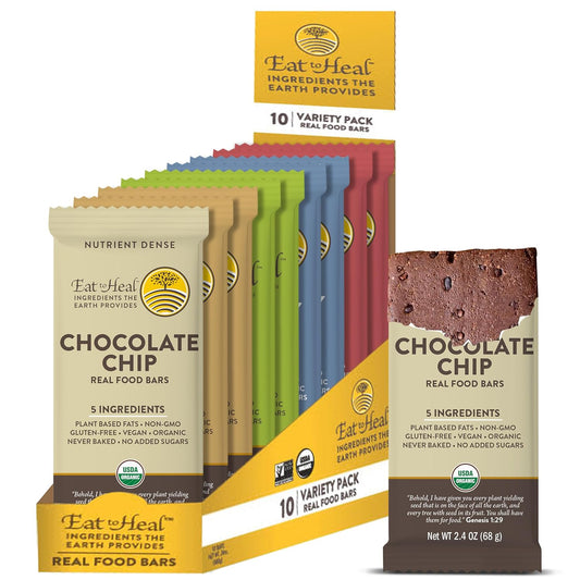 Organic Vegan Protein Bars Variety Pack - Low Sugar Meal Replacement, Gluten Free, Non GMO, Plant Based Snack Bars crafted for Enjoyment