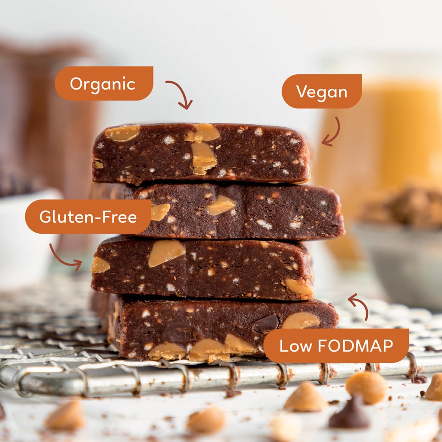 Organic Vegan Protein Bars with Double Chocolate and Peanut Butter - 12 Count (2.3 oz Bars) by GoMacro