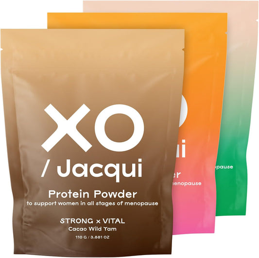 Organic & Vegan Protein Powder Variety Pack for Women by XO Jacqui - Made from Six Science-Backed Ingredients to Support Women's Health