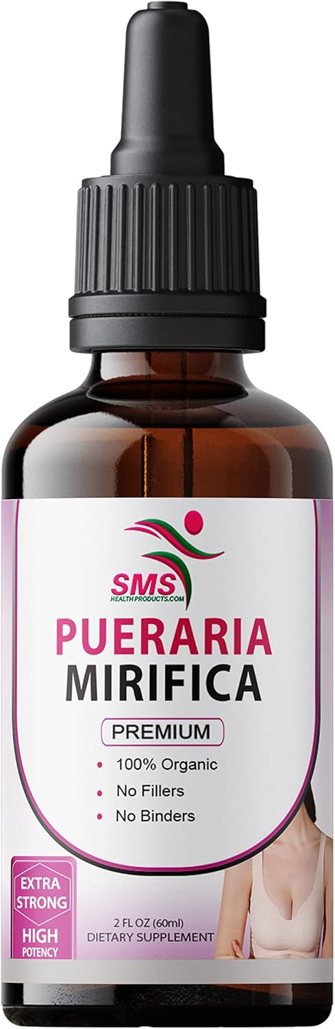 Organic Vegan Pueraria Mirifica Drops | Premium Herbal Liquid Extract | Non-GMO Alcohol-Free Tincture - 2 Fl Oz