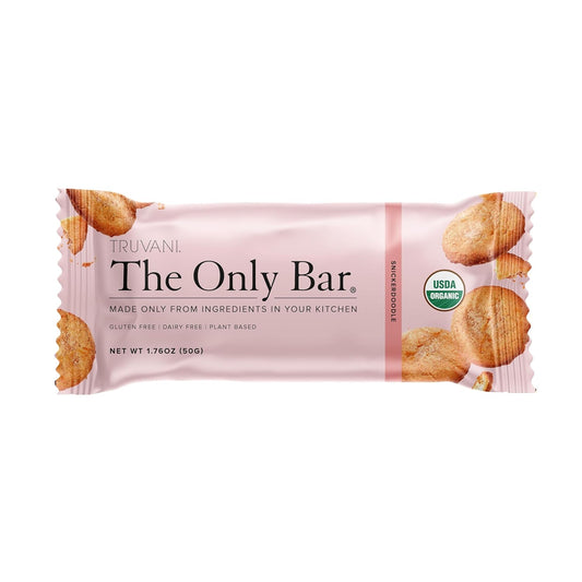 Organic Vegan Snickerdoodle Plant Based Snack Bar with 5g Protein | USDA Certified | Dairy, Soy, Gluten Free | Individually Wrapped Pack
