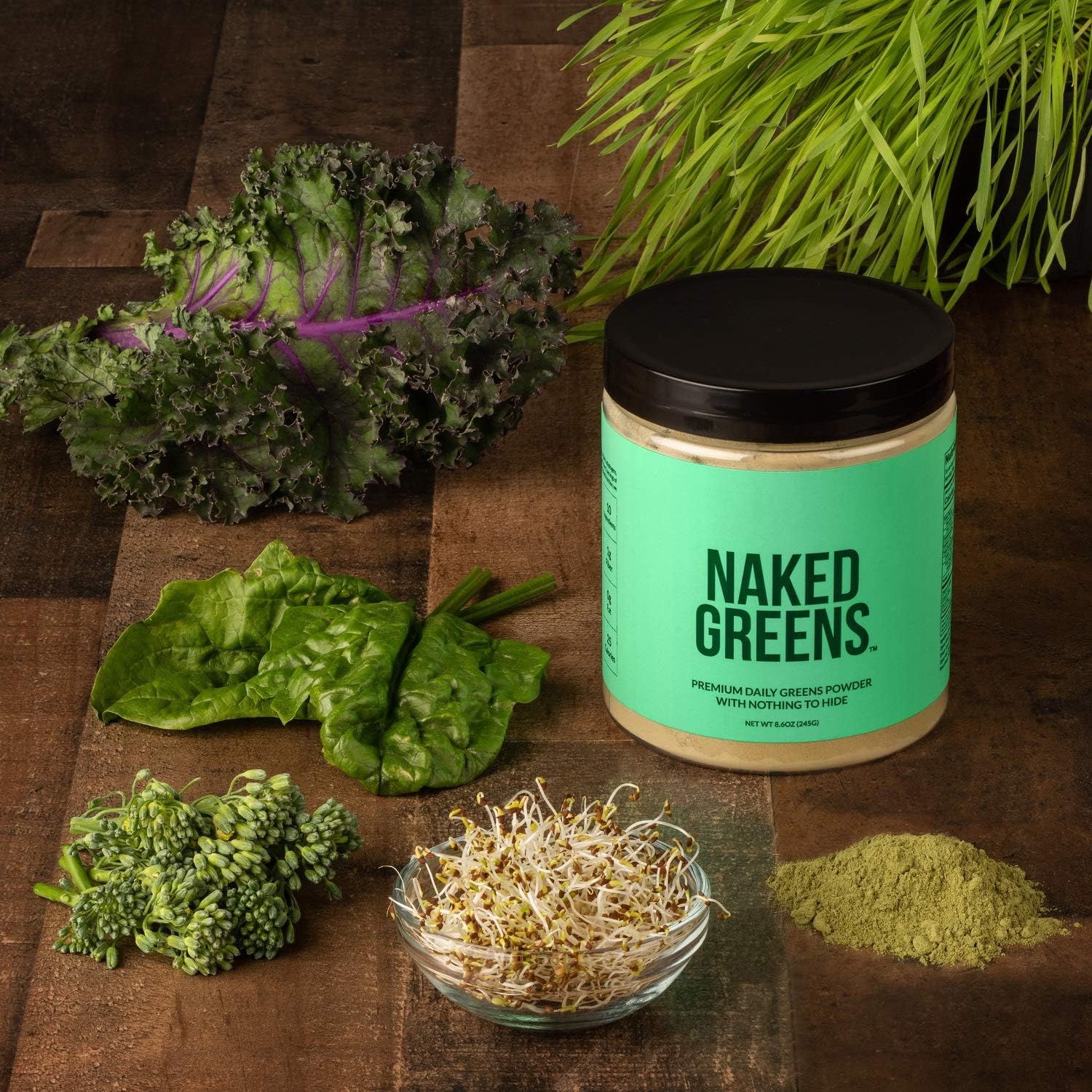 Organic Vegan Super Greens Powder Bundle for Natural Energy Boost - Naked Nutrition Naked Stim Free Energy Greens Supplement - BoostGo Australia