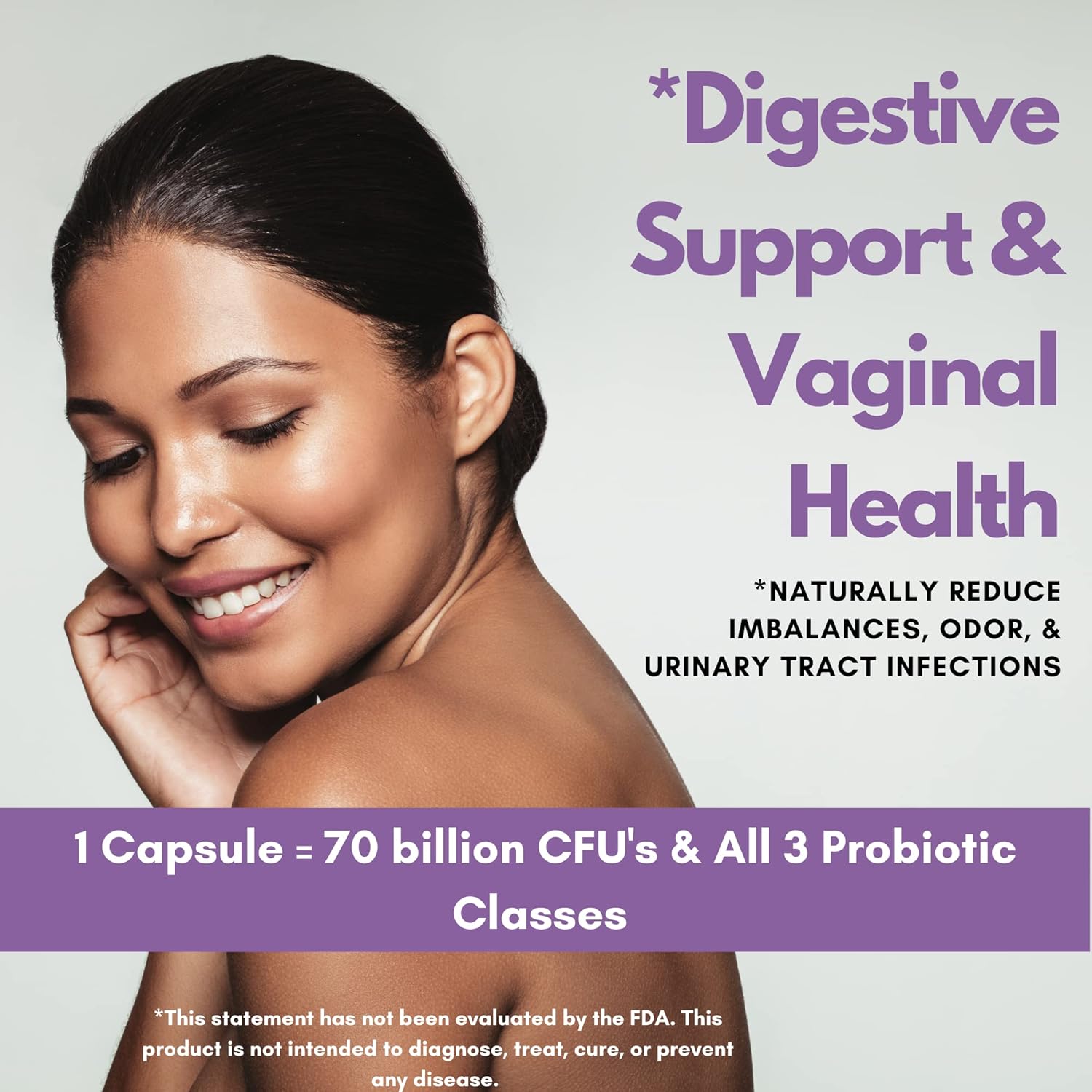 Organic Vegan Women's Probiotic for Vaginal Health - Supports Odor, Infections, UTIs & Fertility - 3 Classes & 14 Strains for Strength