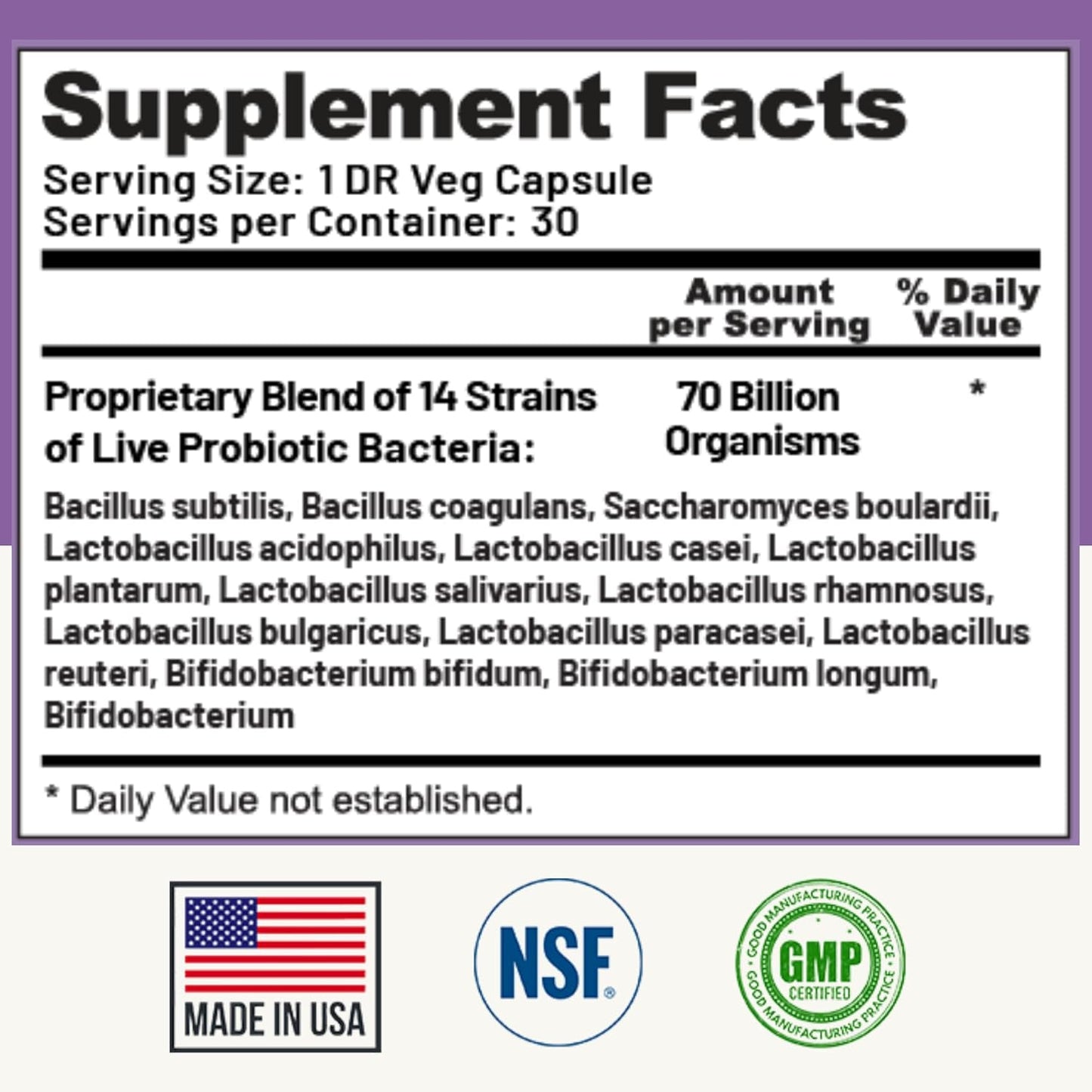 Organic Vegan Women's Probiotic for Vaginal Health - Supports Odor, Infections, UTIs & Fertility - 3 Classes & 14 Strains for Strength