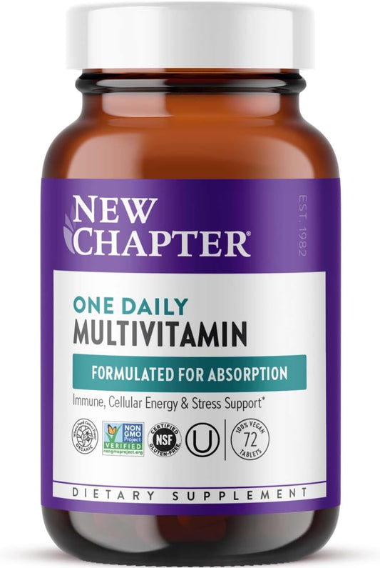 Organic Vegetable-Based Daily Multivitamin with Probiotics & Whole Foods - Immune, Energy, & Stress Support - 72 ct