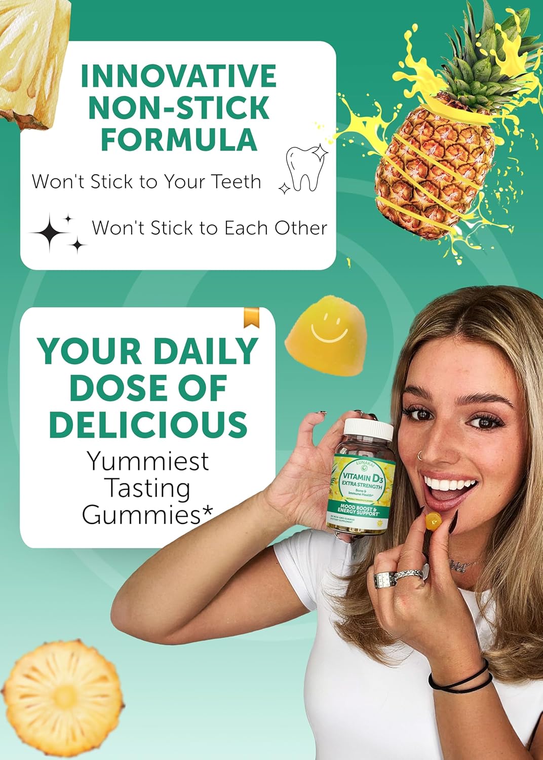 Organic Vitamin B12 and D3 Gummies Bundle - High Potency, Gluten Free, Non-GMO - Plant Based Formula with 3000 mcg B12 and 25 mcg VIT D3