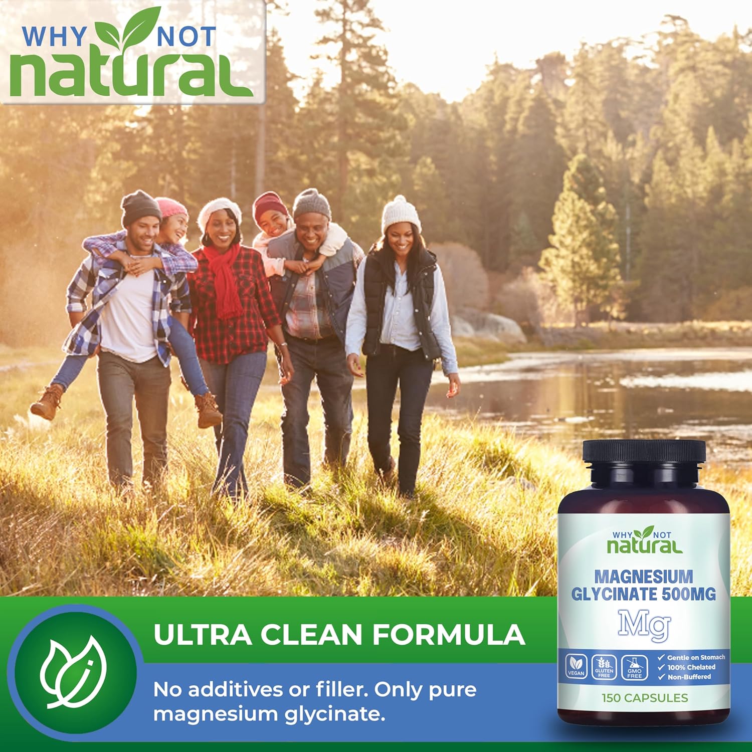 Organic Vitamin B12 and Magnesium Glycinate Capsules for Natural Wellness