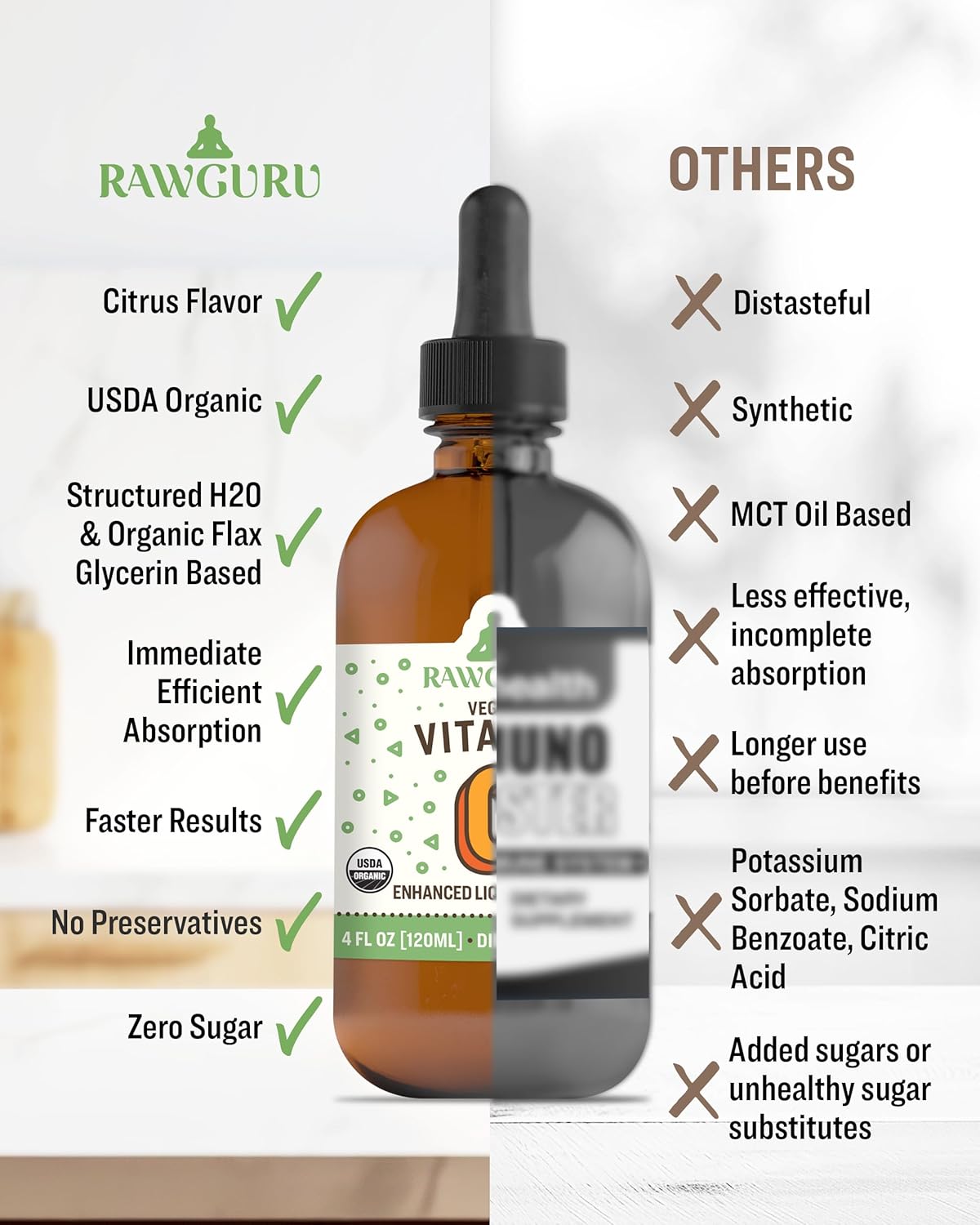 Organic Vitamin C Tincture with Trace Minerals - Nano-Processed Antioxidant & Immune Support - Vegan Liquid Drops - 60 Servings - 2 Pack
