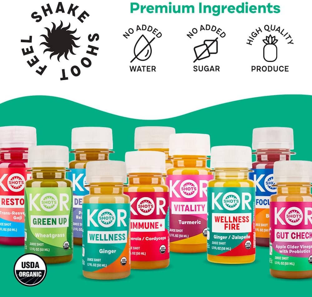 Organic Vitamin D and Zinc Shot - 24 Pack x 1.7 Fl Oz - Intense Defense - 100% DV Zinc, 235% DV Vitamin D - USDA Certified