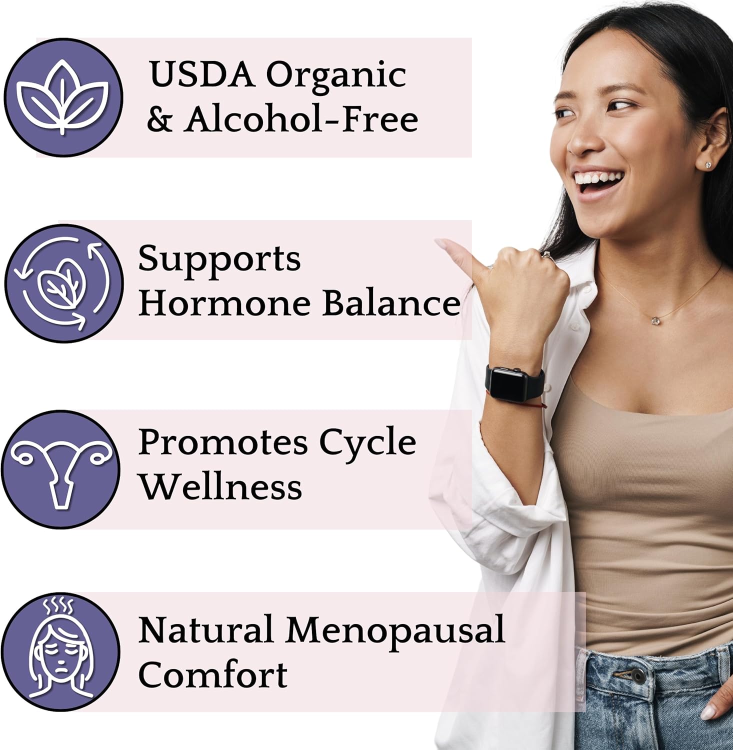 Organic Vitex Tincture for Women - Liquid Chasteberry Supplement - Chaste Tree Berry Extract - Alcohol Free (4 fl oz)