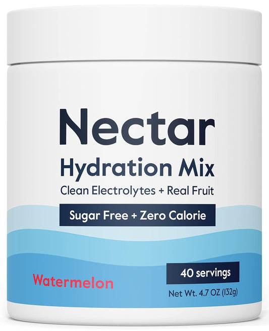 Organic Watermelon Electrolyte Powder - Sugar-Free & Calorie-Free Hydration for Keto & Paleo Diets - 40 Servings