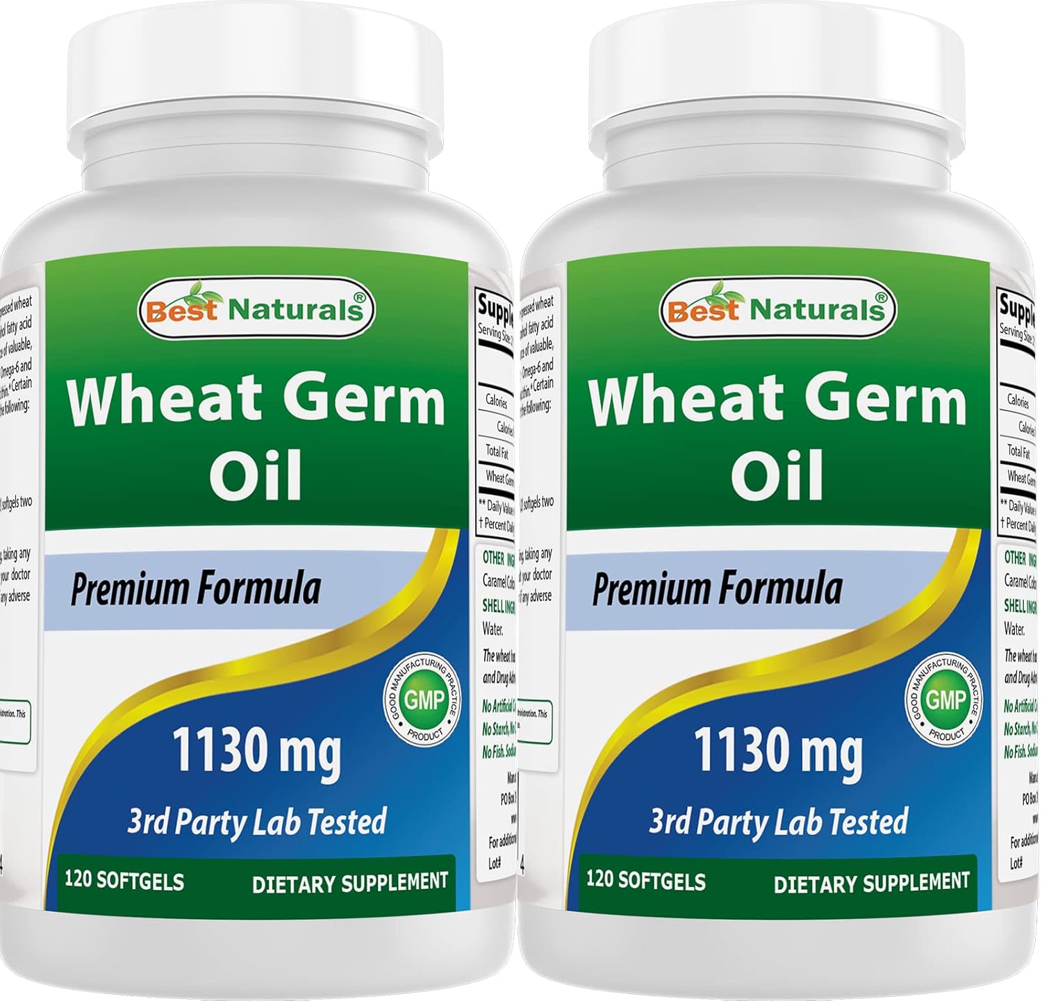 Organic Wheat Germ Oil Softgels - 2260 mg Total - Pack of 240 - Natural Source of Vitamin E