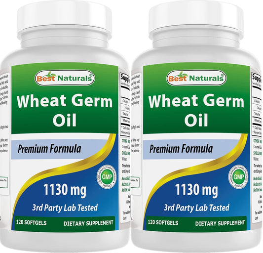 Organic Wheat Germ Oil Softgels - 2260 mg Total - Pack of 240 - Natural Source of Vitamin E