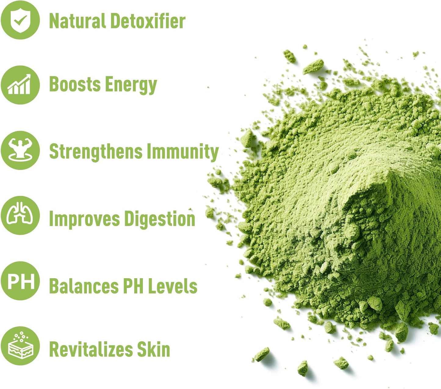 Organic Wheat Grass Juice Powder 16 oz - Pure Natural Green Food, Rich in Nutrients, Immune System Booster, Energy Boost, Anti-Inflammatory Detoxifier