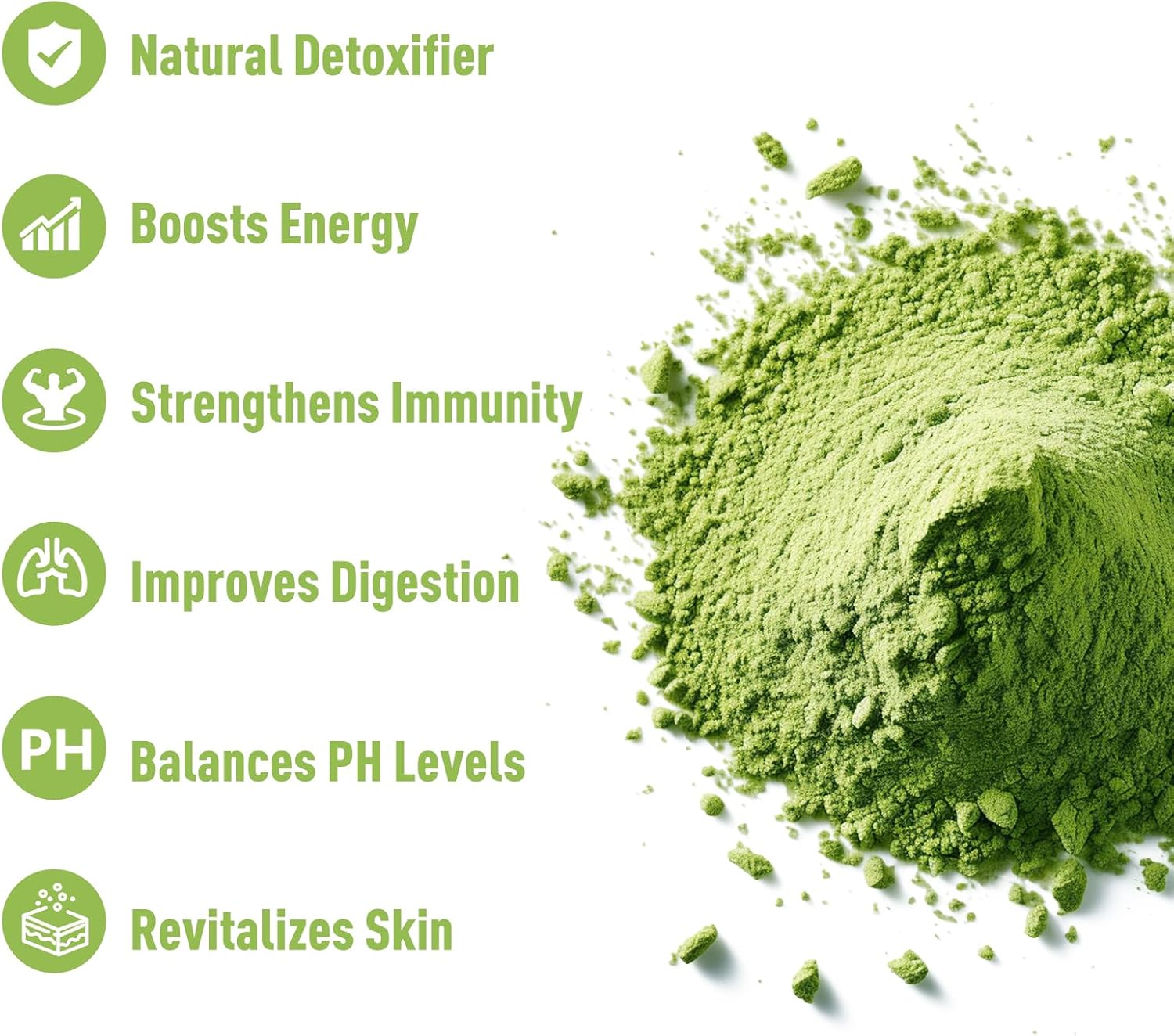 Organic Wheat Grass Juice Powder 16 oz - Pure Natural Green Food, Rich in Nutrients, Immune System Booster, Energy Boost, Anti-Inflammatory Detoxifier