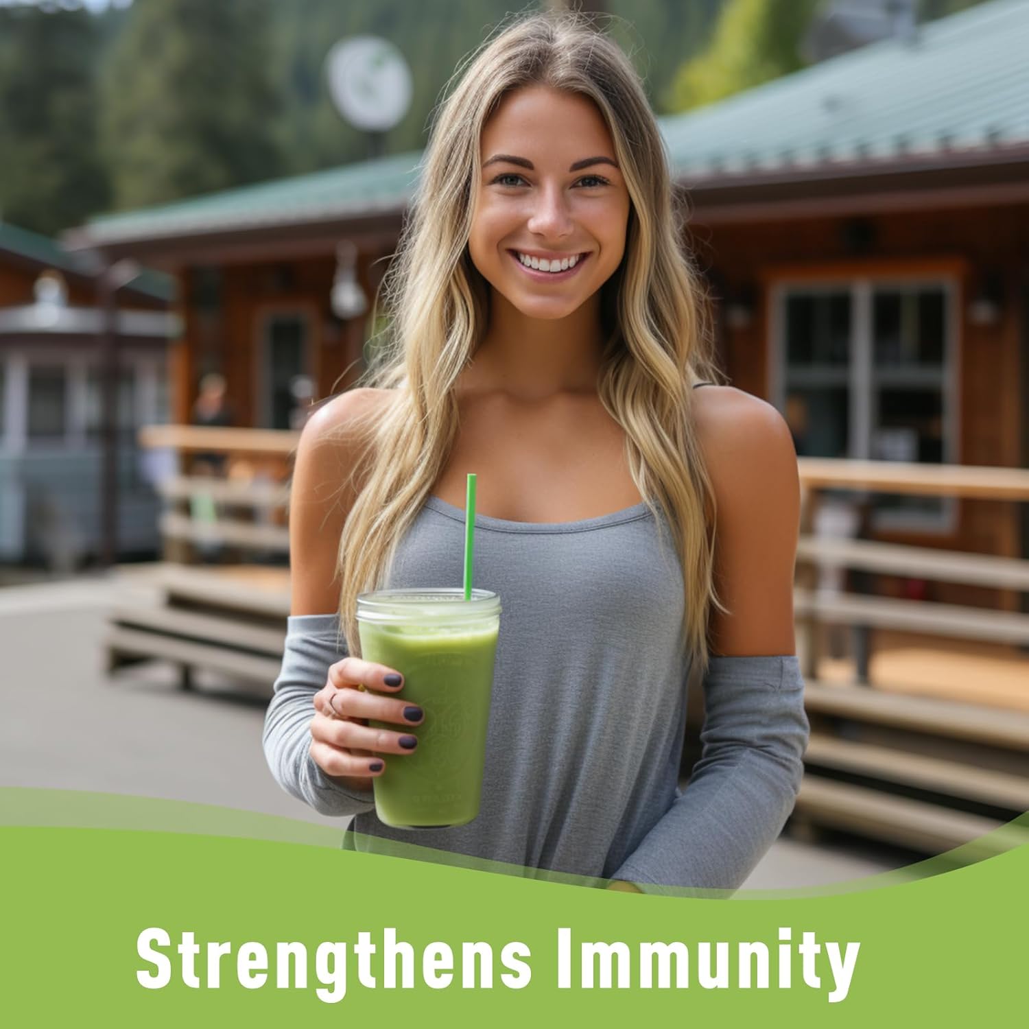 Organic Wheat Grass Juice Powder 16 oz - Pure Natural Green Food, Rich in Nutrients, Immune System Booster, Energy Boost, Anti-Inflammatory Detoxifier