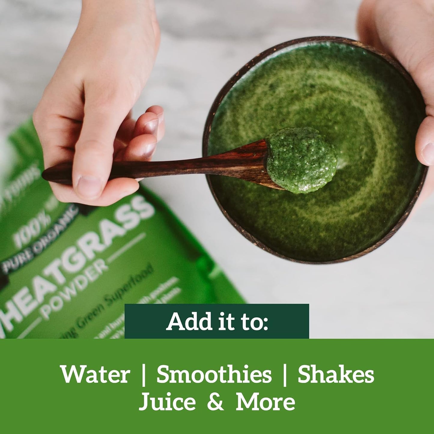 Organic Wheatgrass Powder - Rich in Chlorophyll, Antioxidants & Vitamins (15 oz)