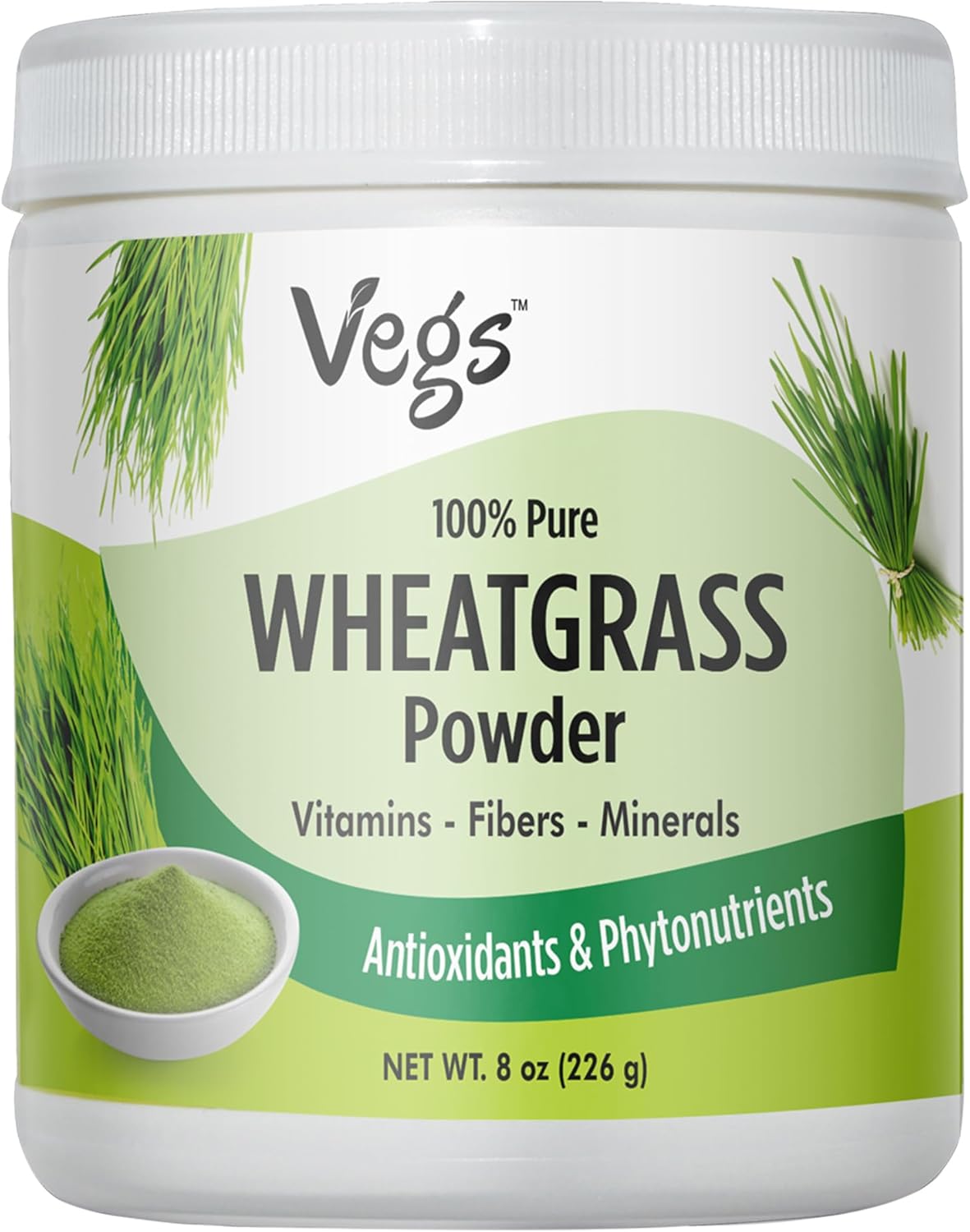 Organic Wheatgrass Powder Juice - Superfood for Immunity & Digestive Health - Ideal for Smoothies, Juices, Baking - 8 Oz