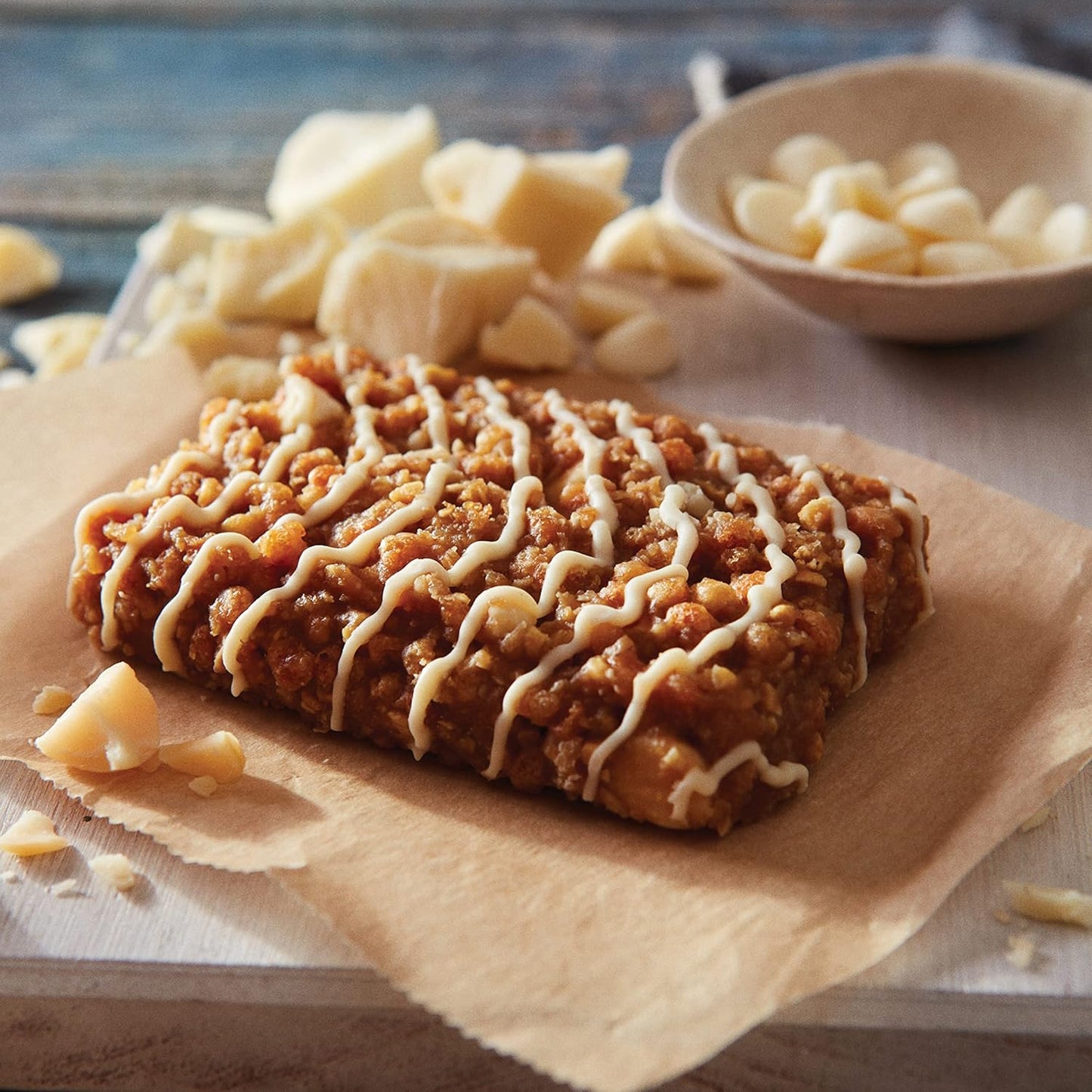 Organic White Chocolate Macadamia Nut Energy Bars - Plant Based, Vegetarian, Kosher - 2.4oz Protein Bars (12 Count)