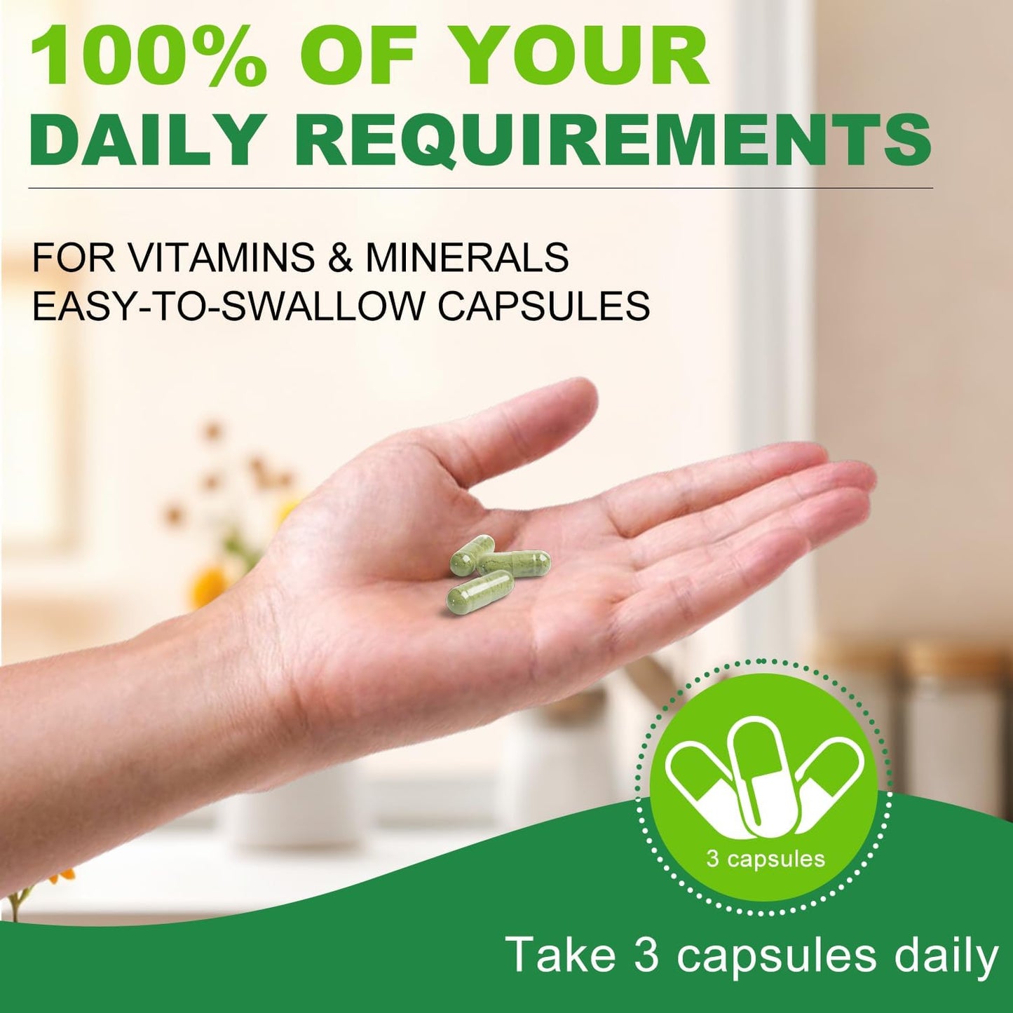 Organic Whole Food Multivitamin Supplement for Men 50+: Boost Brain, Heart, and Eye Health, Enhance Digestion & Prostate Health - 120 Capsules