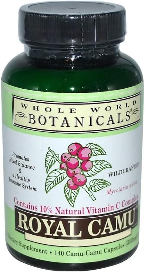 Organic Whole World Botanicals Royal Camu Capsules - 120 Count, 400mg