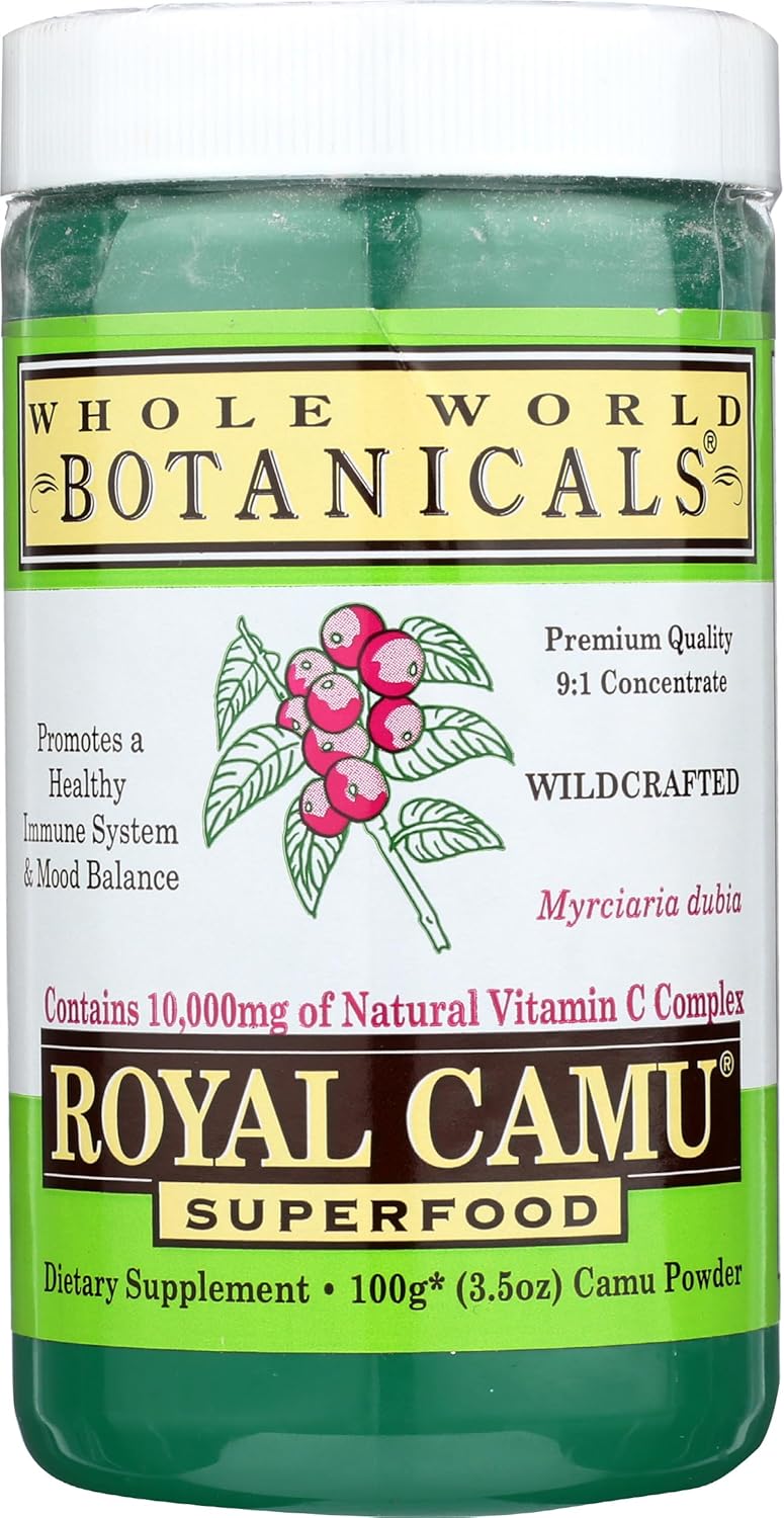 Organic Whole World BOTANICALS Royal Camu Powder - 3.5 OZ - Natural Vitamin C Supplement