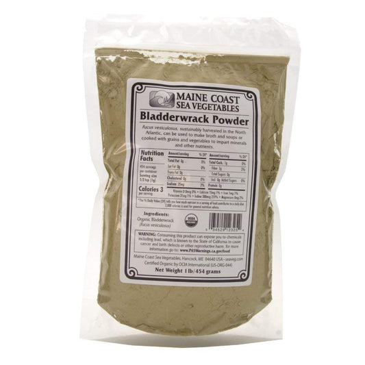 Organic Wild Atlantic Bladderwrack Powder from Maine Coast Sea Vegetables - 1 lb