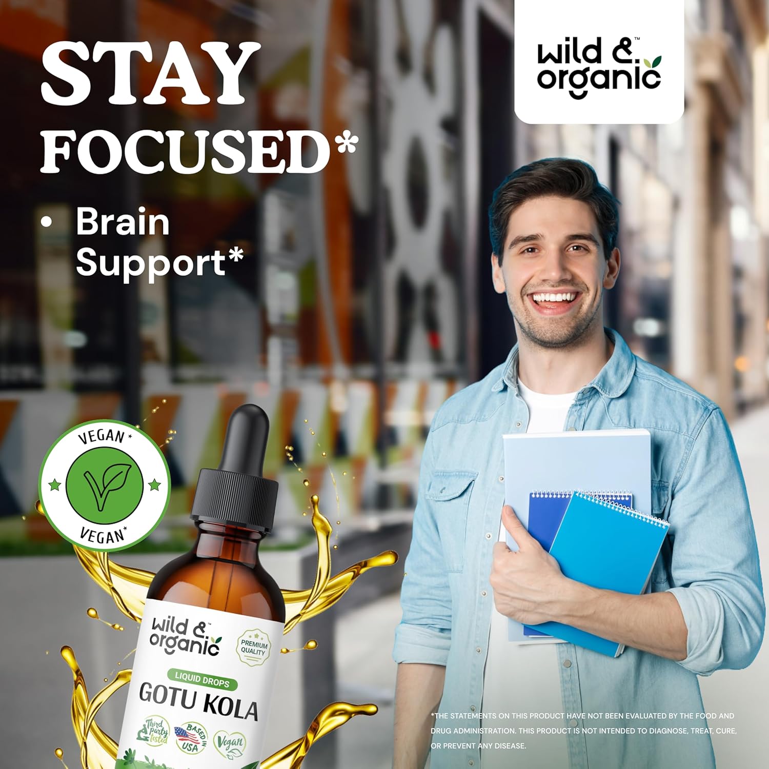 Organic Wild-Crafted Gotu Kola and Ashwagandha Tinctures 2 fl oz - Herbal Stress Relief Support