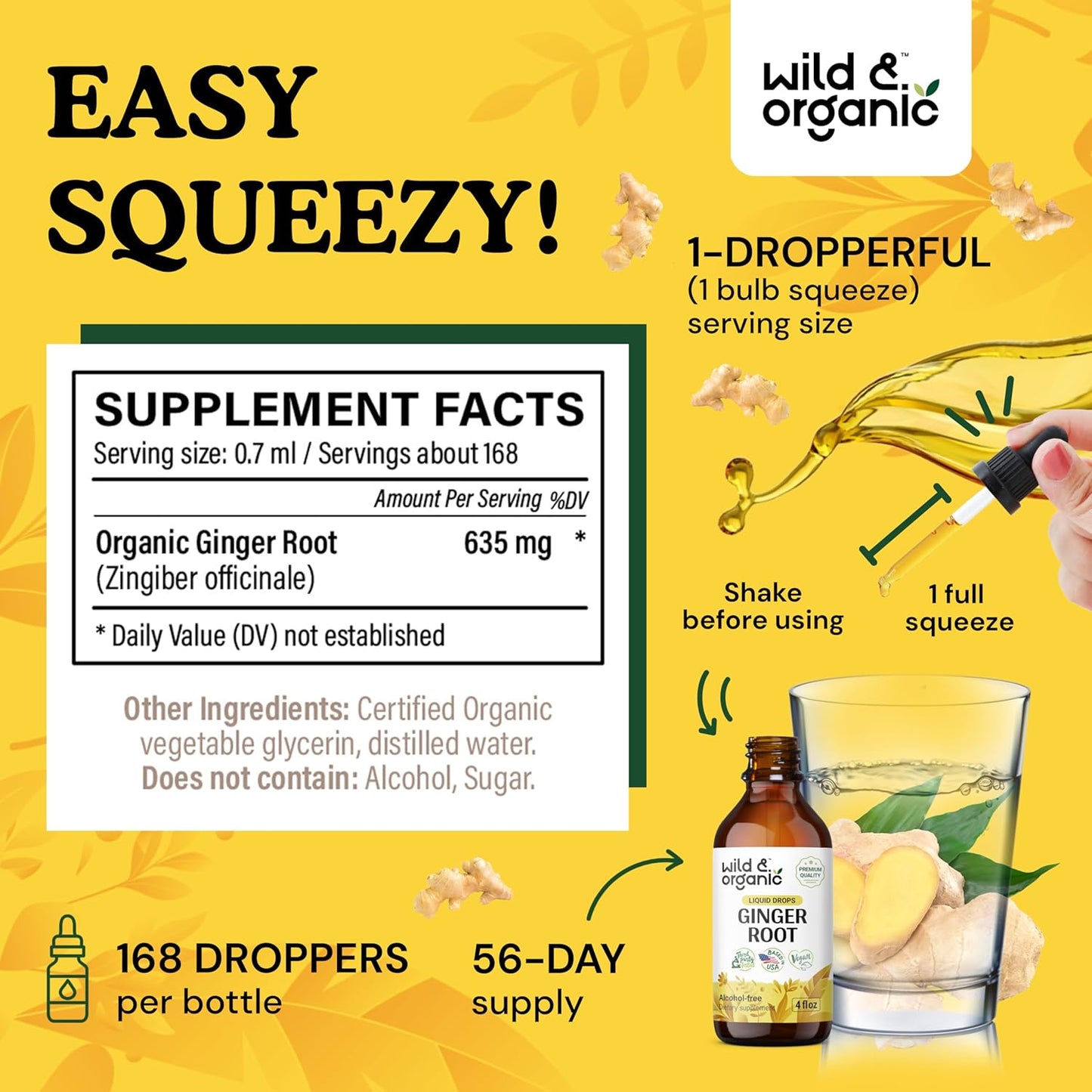 Organic Wild Ginger Root and Cayenne Pepper Tincture Bundle - 4 fl oz Each