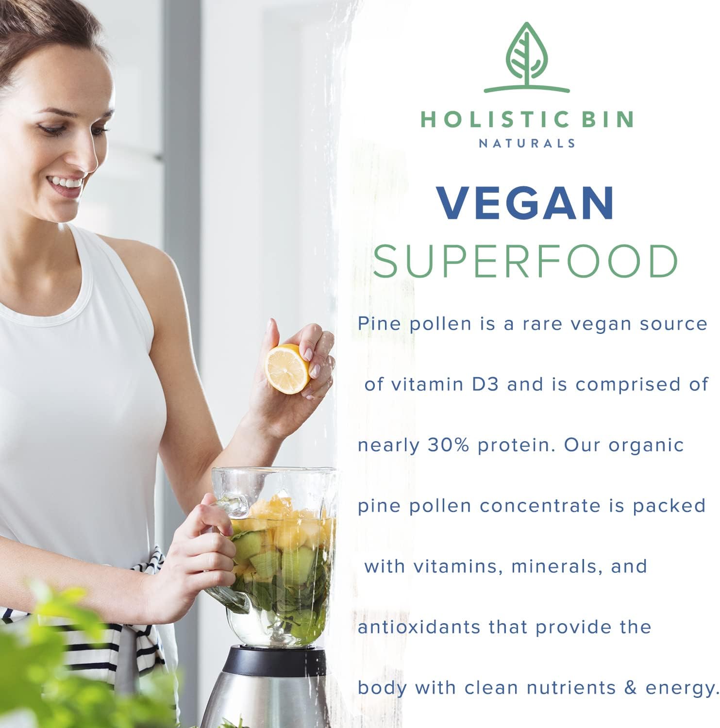 Organic Wild Harvested California Ponderosa Pine Pollen Capsules - 500mg - Non-GMO - Olympic Grade - 30 Day Supply