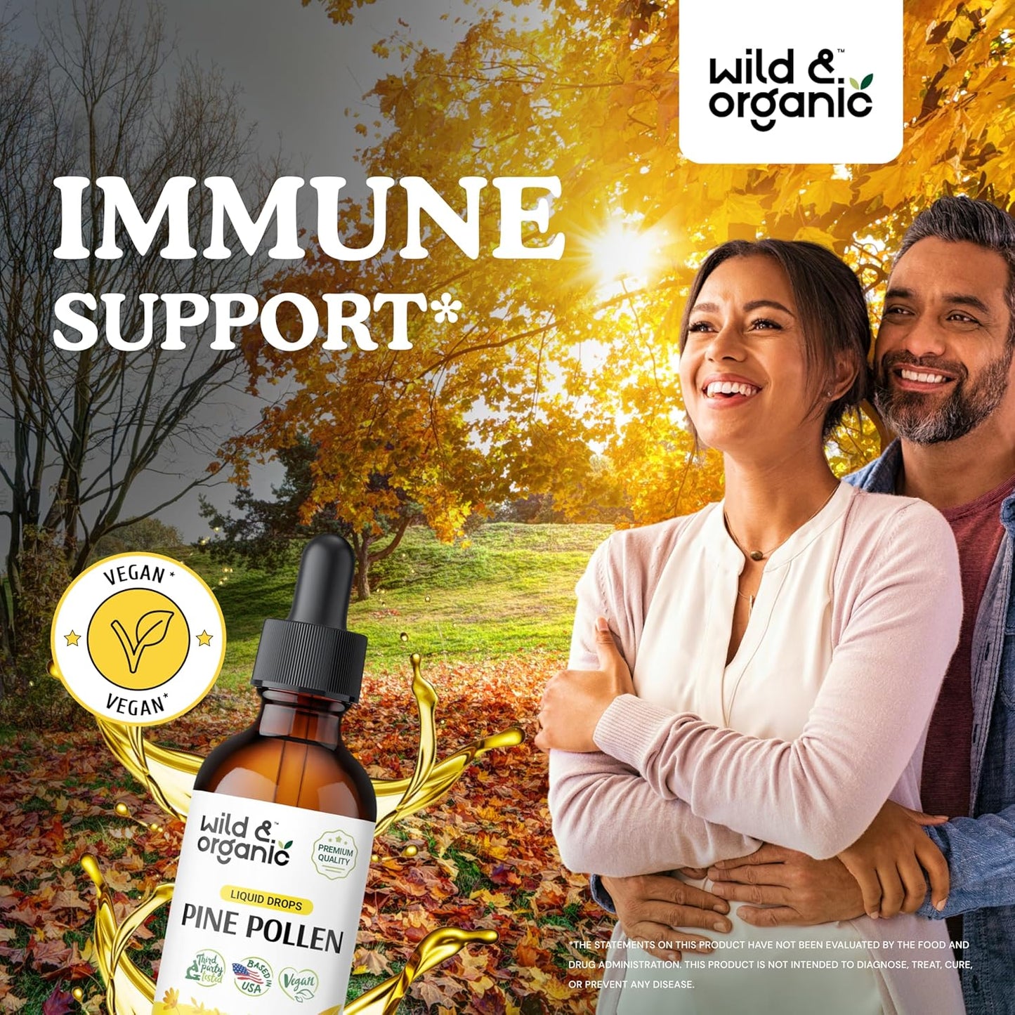 Organic Wild Pine Bark and Pine Pollen Tincture Bundle - 2 fl oz each