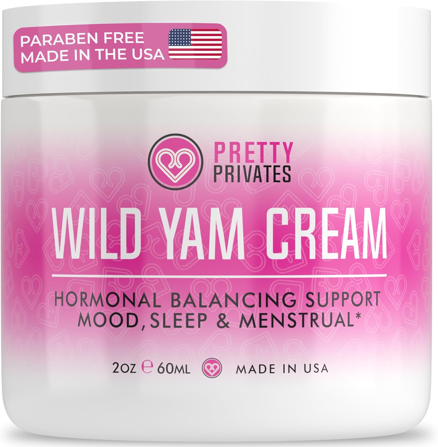 Organic Wild Yam Cream for Hormone Balance - Natural Root Formula for Women - Mood, Sleep, Menstrual Support - With Wild Yam Oil - 2 oz
