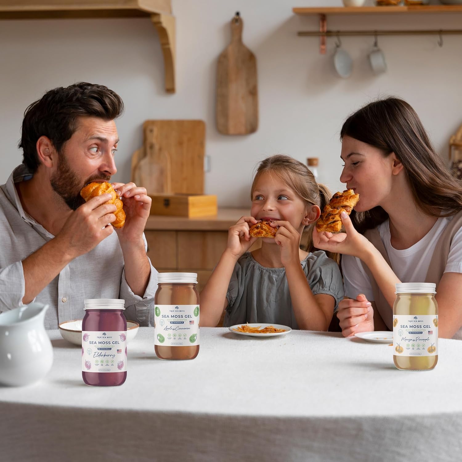 Organic Wildcrafted Irish Sea Moss Gel with Elderberry - Rich in Minerals, USA Made Health Supplement (Pack of 3)