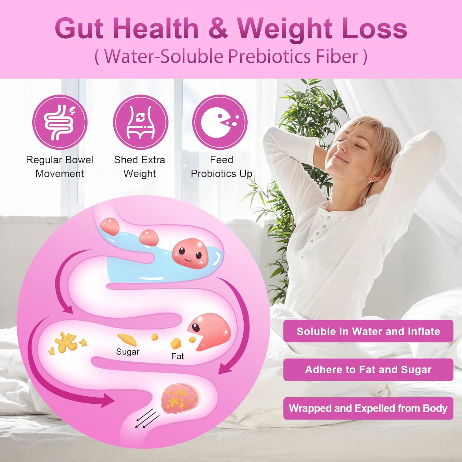 Organic Women's Probiotics with Cranberry & D-Mannose - 50 Billion CFUs for Digestive & Gut Health, Immune Support, Weight Management