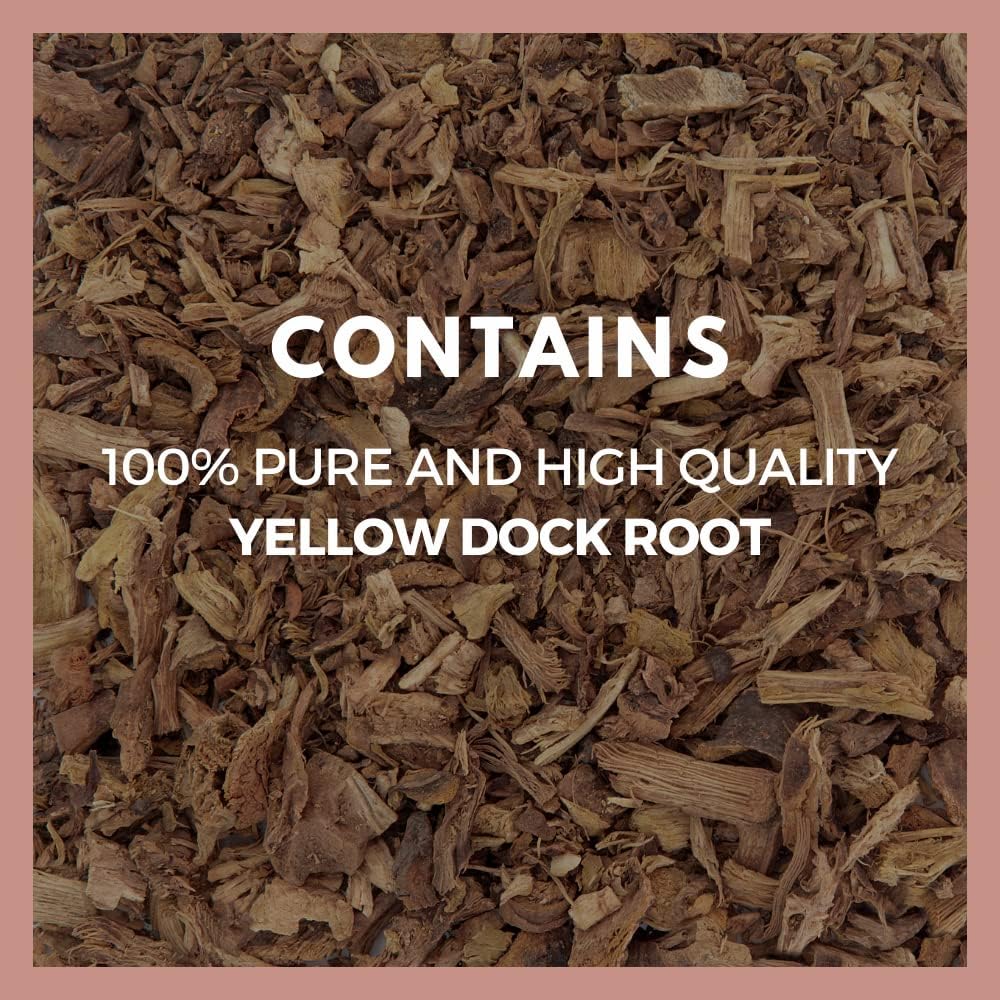 Organic Yellow Dock Root Capsules 1000mg - 60 Vegan Capsules Herbal Supplement - Non-GMO, Gluten & Dairy Free - 2 Month Supply