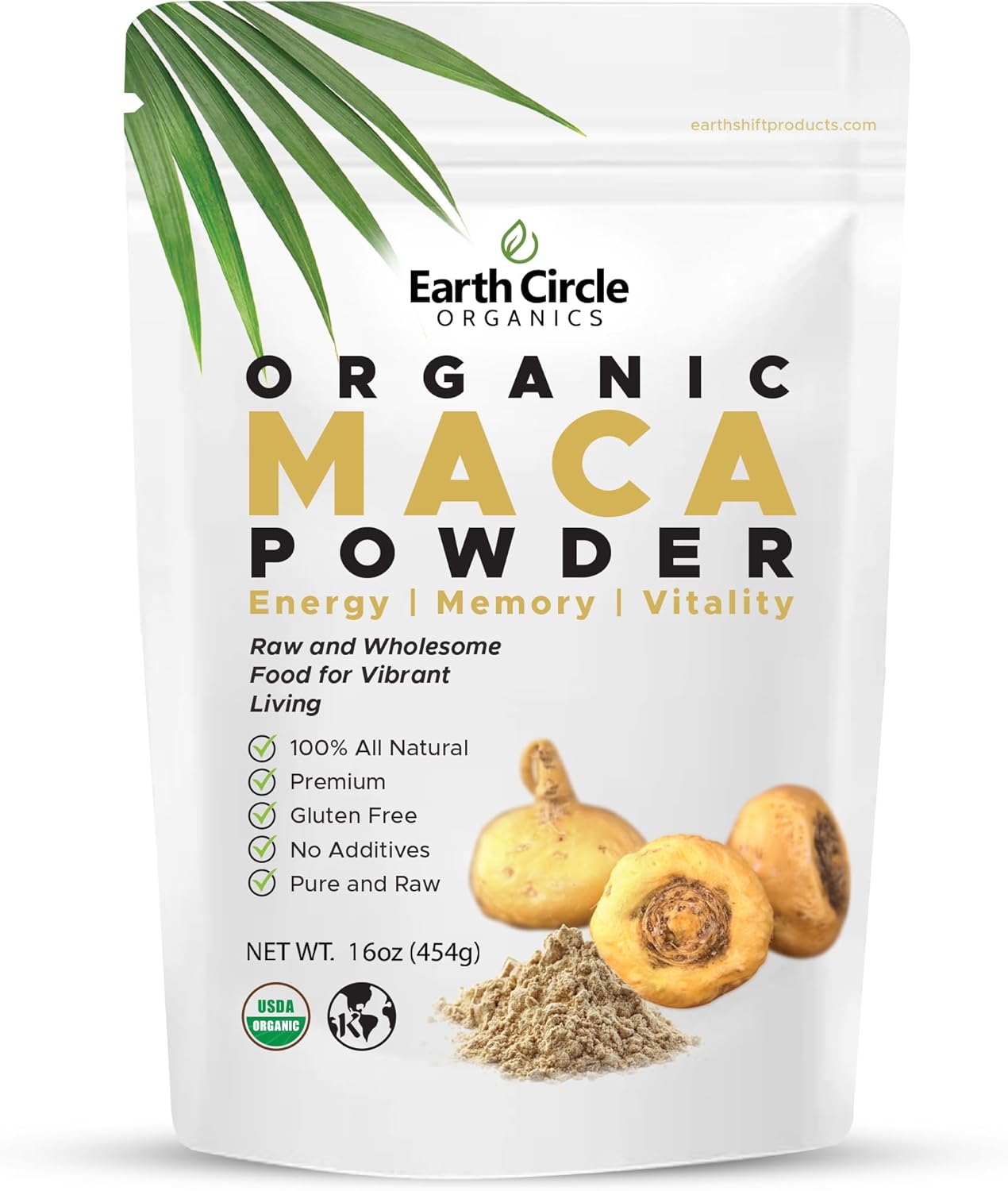Organic Yellow Maca Root Powder - Superfood for Energy, Weight, Women's Fertility - Vegan - 1lb Pack