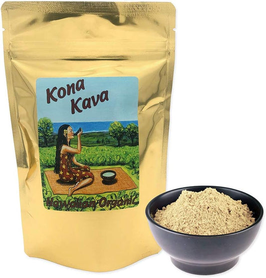 Organically Grown Kava Instant Drink Mix with 9% Kavalactone - Cocoa Flavor (4 oz) from Kona Kava Farm