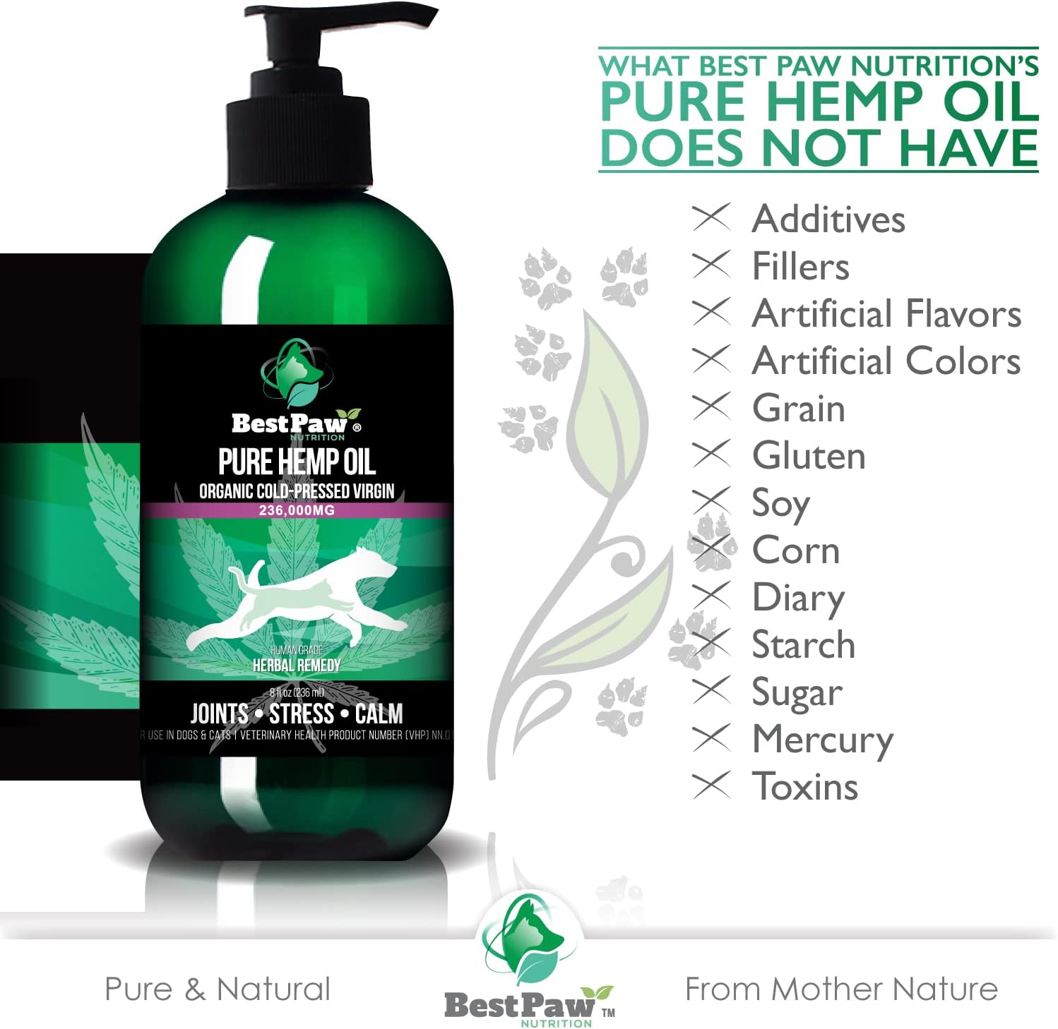 Organicmetabolism boosterOil for Dogs and Cats - Joint Pain Relief Supplement - Natural Separation Support - Calming Aid - Canadian Crops - 8oz