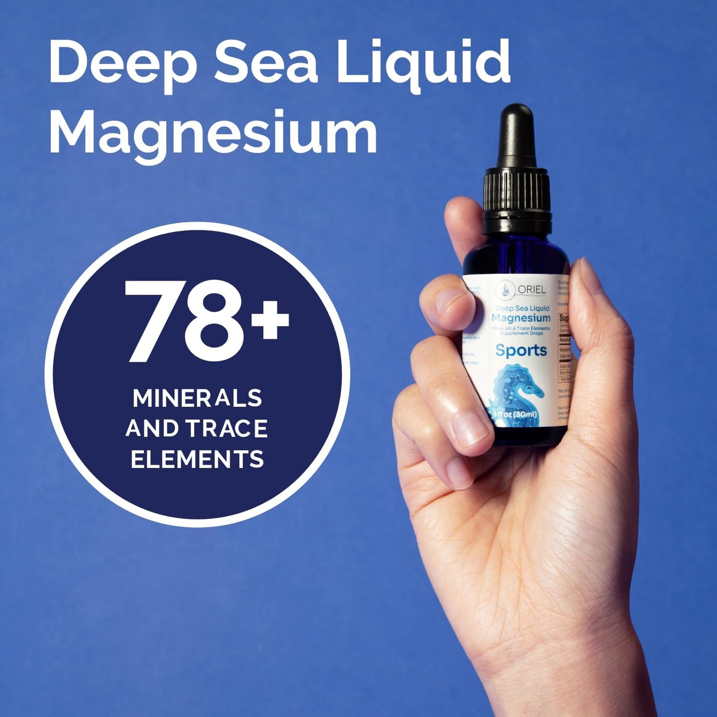 Oriel Liquid Magnesium Drops: Rapid Absorption, Free Ion Minerals, Supports Electrolyte Balance, Performance & Recovery - 30-Day Supply
