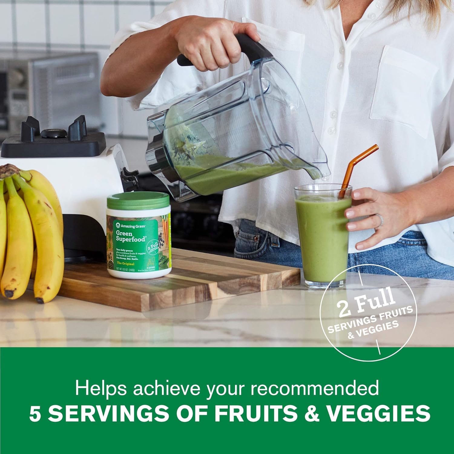 Original + Antioxidant Amazing Grass Greens Blend Superfoods Powder - Boost Your Health and Energy Levels with this Nutrient-Packed Supplement