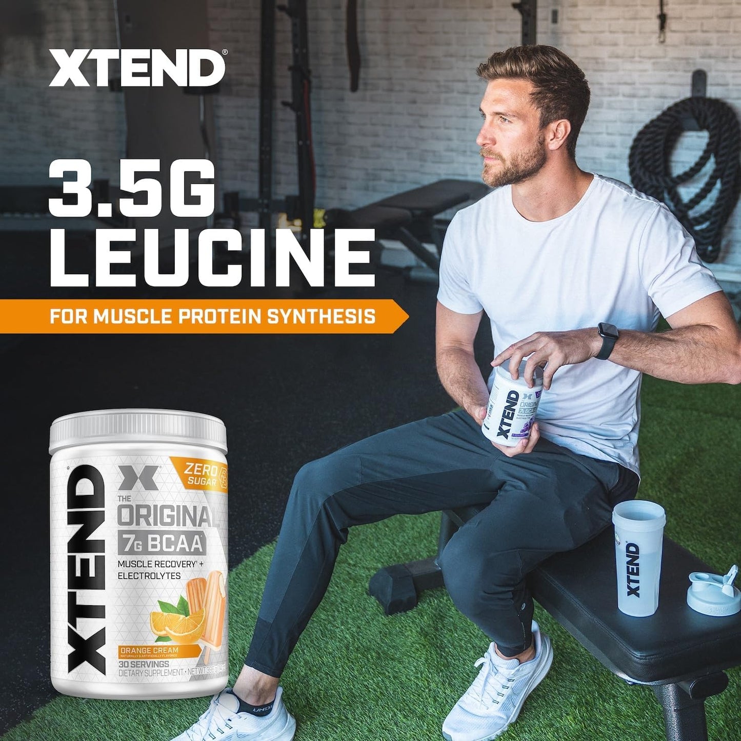 Original BCAA Powder with 7g BCAA & 2.5g L-Glutamine, Sugar Free Muscle Recovery Drink - 30 Servings for Men & Women