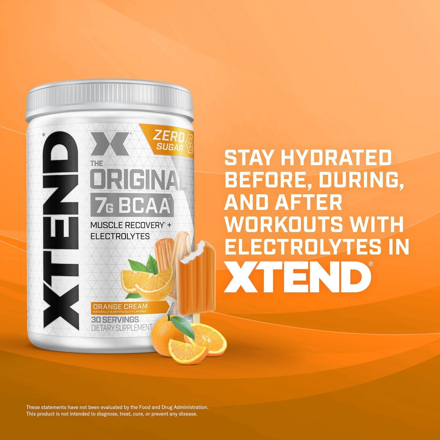 Original BCAA Powder with 7g BCAA & 2.5g L-Glutamine, Sugar Free Muscle Recovery Drink - 30 Servings for Men & Women