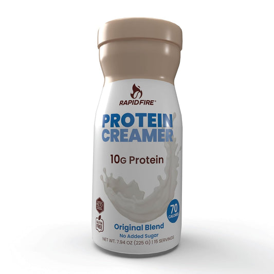 Original Blend Rapid Fire Protein Creamer - 15 Servings, 10g Protein, Keto Friendly with Vitamins & Minerals, Boost Metabolism & Energy