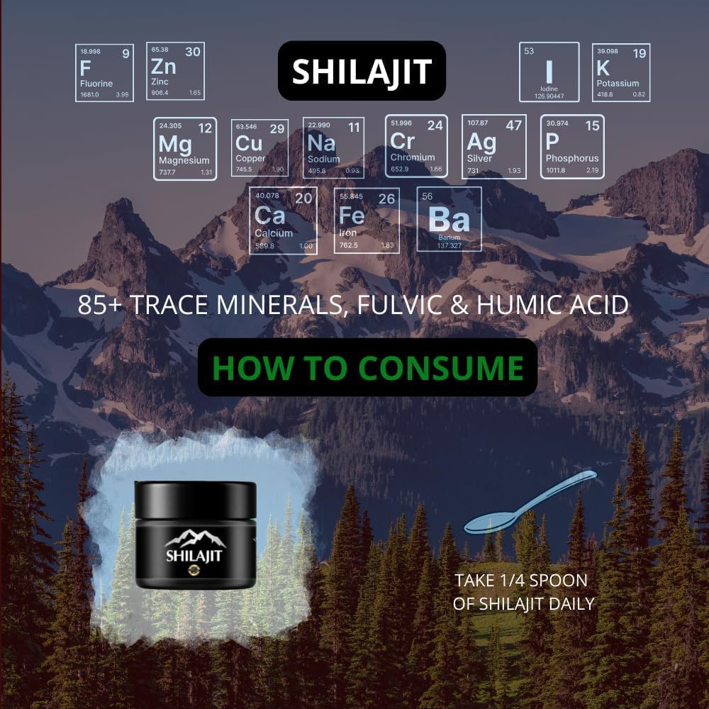 Original Siberian Shilajit Resin Drops with Fulvic Acid & Trace Minerals - 100 Servings/1.7 Oz for Metabolism & Immune Support