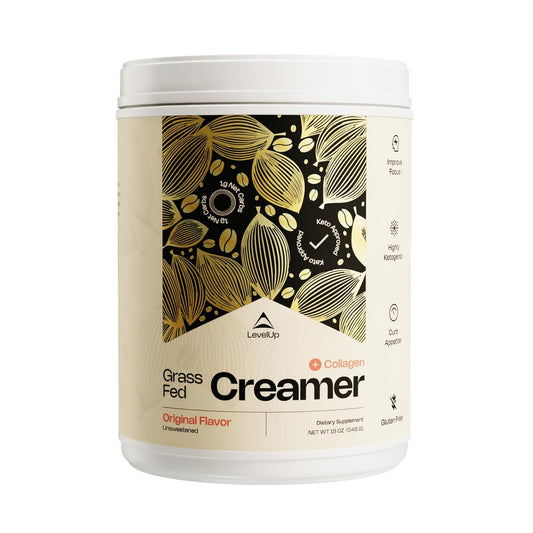 Original Unsweetened Keto Coffee Creamer with Energizing MCT Oil and Collagen Peptides for Natural Energy & Ketone Production - 19 oz