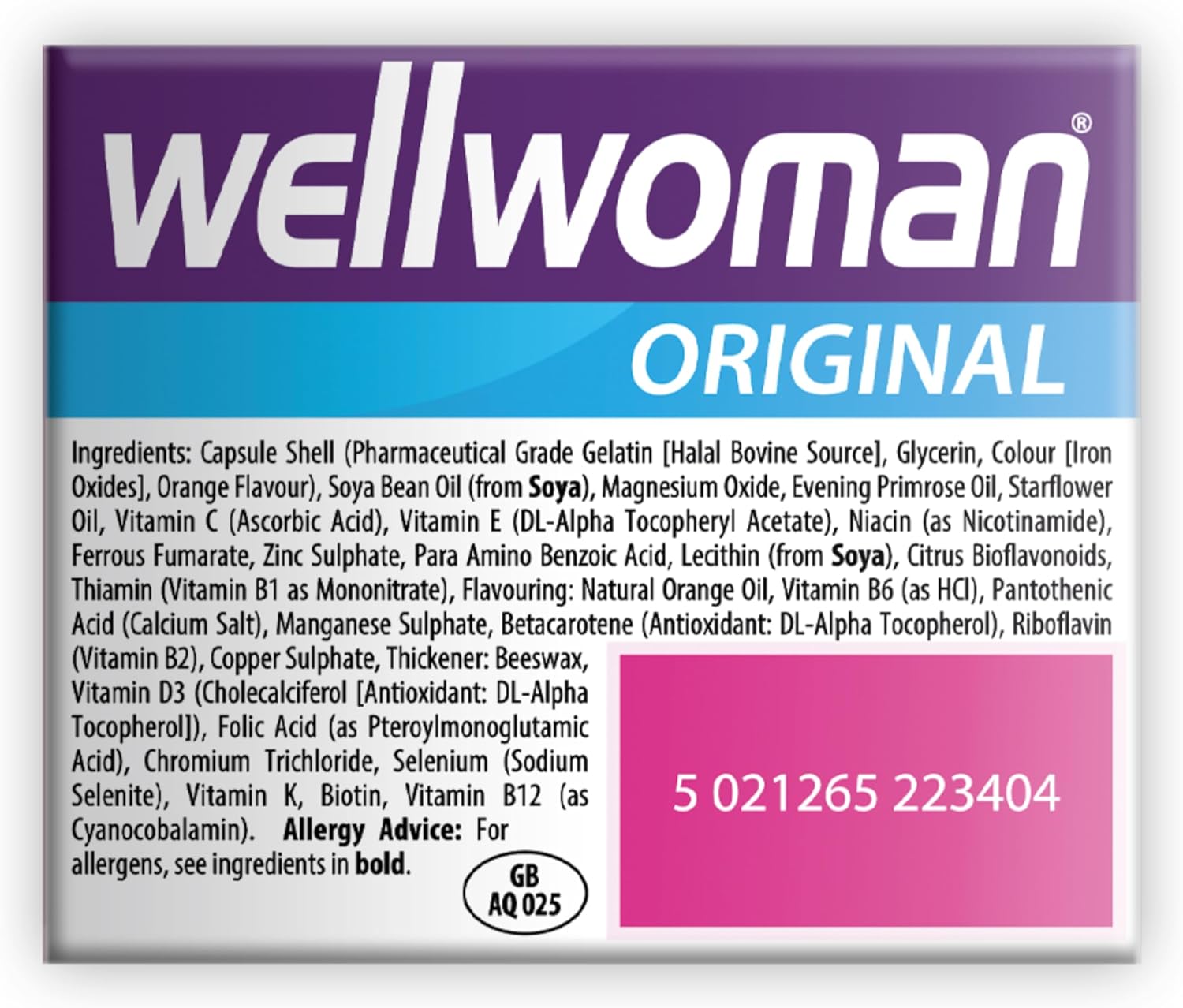 Original Wellwoman Capsules - Multivitamin Supplement for Women's Health, 30 Count