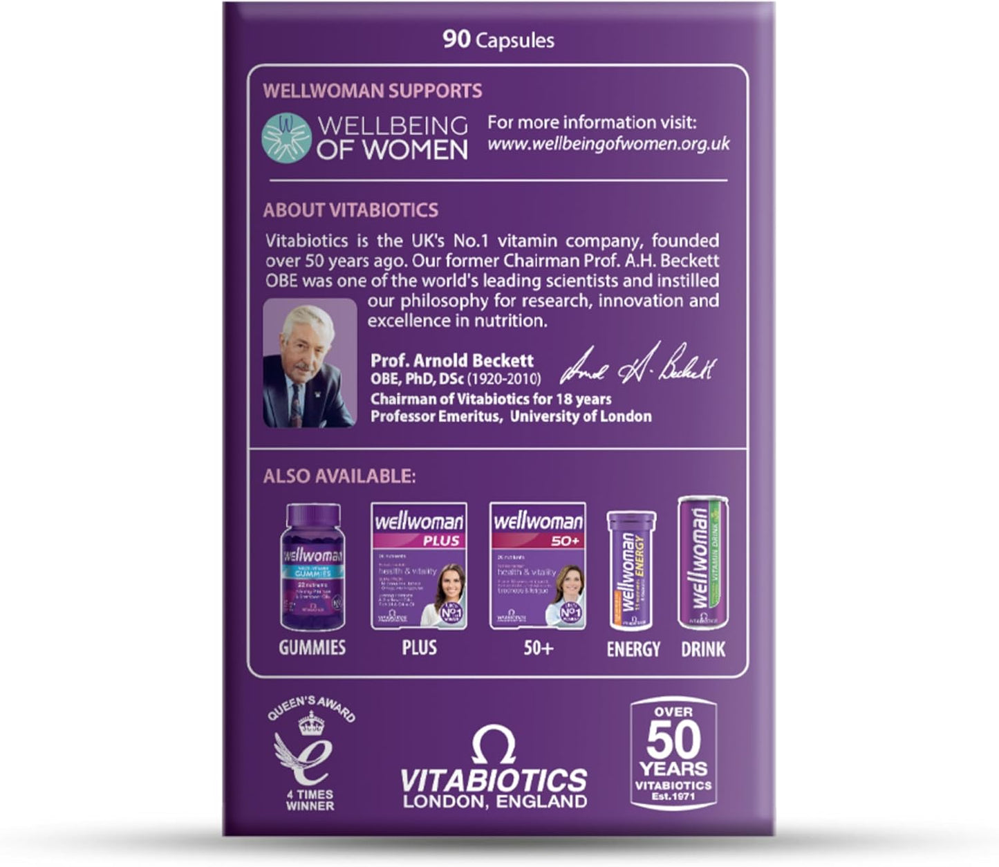 Original Wellwoman Capsules - Multivitamin Supplement for Women's Health, 30 Count