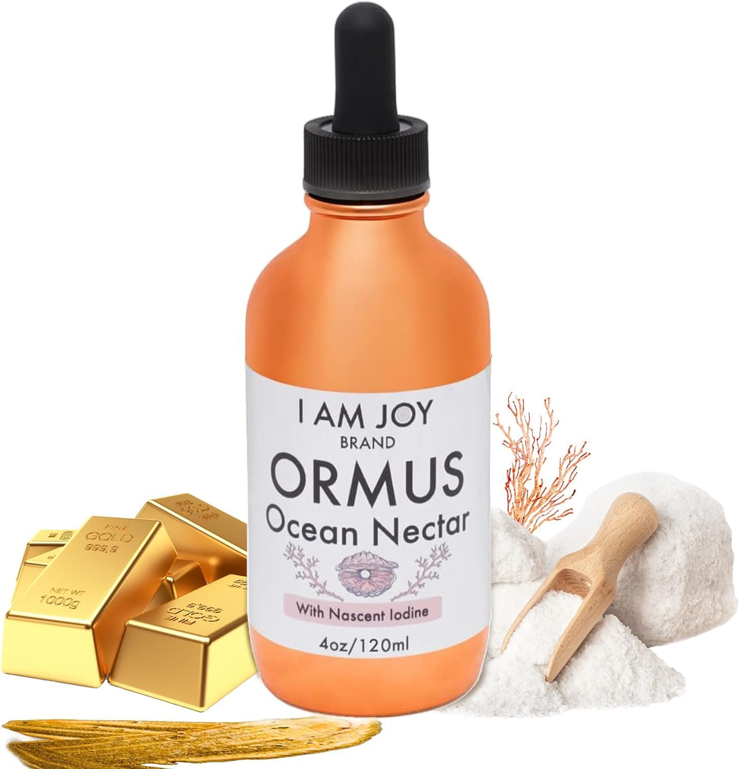 Ormus Ocean Nectar Monoatomic Gold with Iodine - Pineal Gland Decalcifier & Energy Booster 4oz